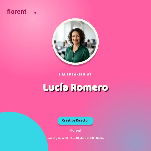Verspieltes Event-Badge in Pink zum Beauty Summit