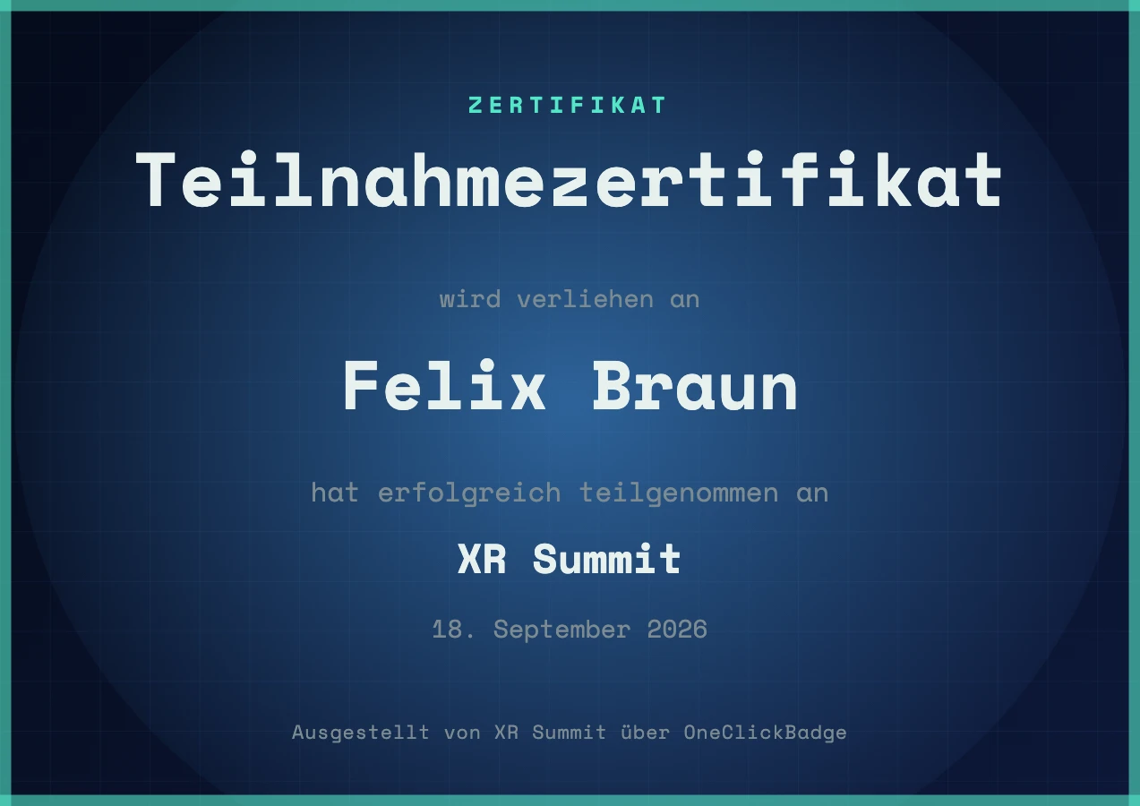 Dunkle Terminal-Vorlage mit Monospace-Schrift zum XR Summit